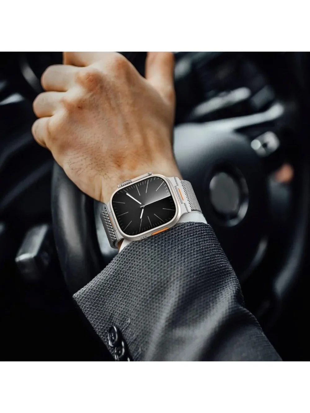 Stylish Magnetic Stainless Steel Milanese Loop Band for Apple Watch 49mm-42mm